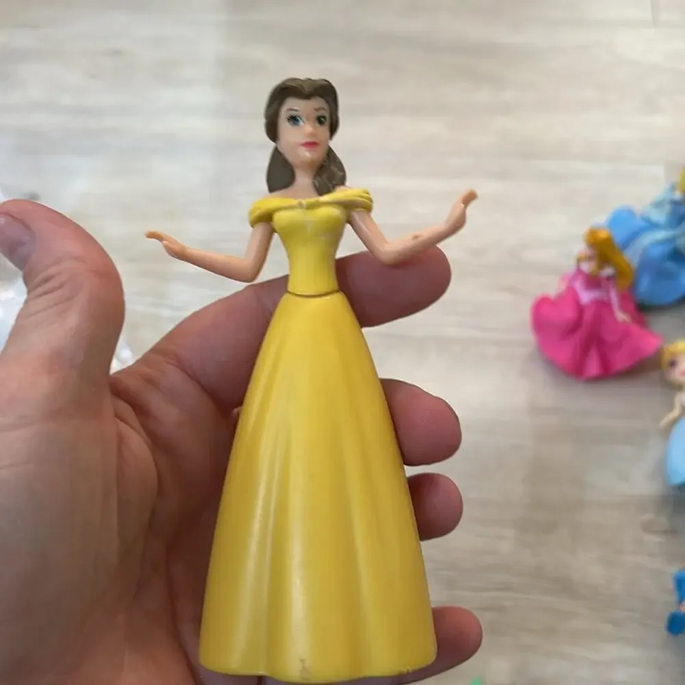Disney princess bundle of small 3” and smaller Belle sleeping beauty Aurora